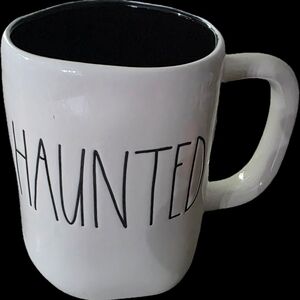 Rae Dunn Haunted Black and White Mug